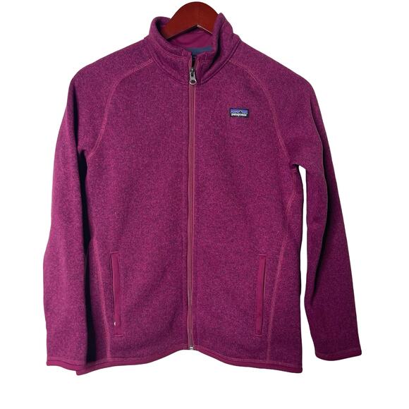Patagonia girls Magenta Better Sweater Full Zip Fleece Jacket XL 16